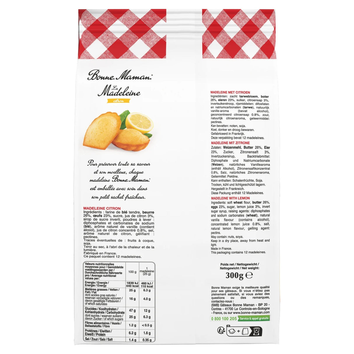 BISCUIT MADELEINE LEMON 300G (#128194)