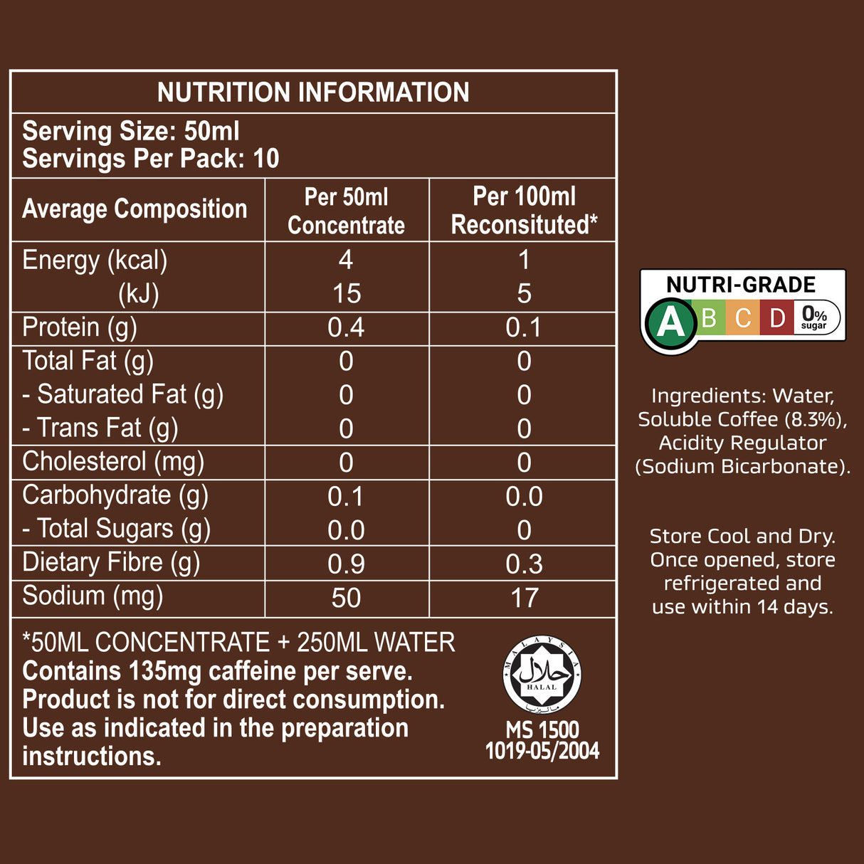 ESPRESSO CONCENTRATES BLACK 500ML (#128141)