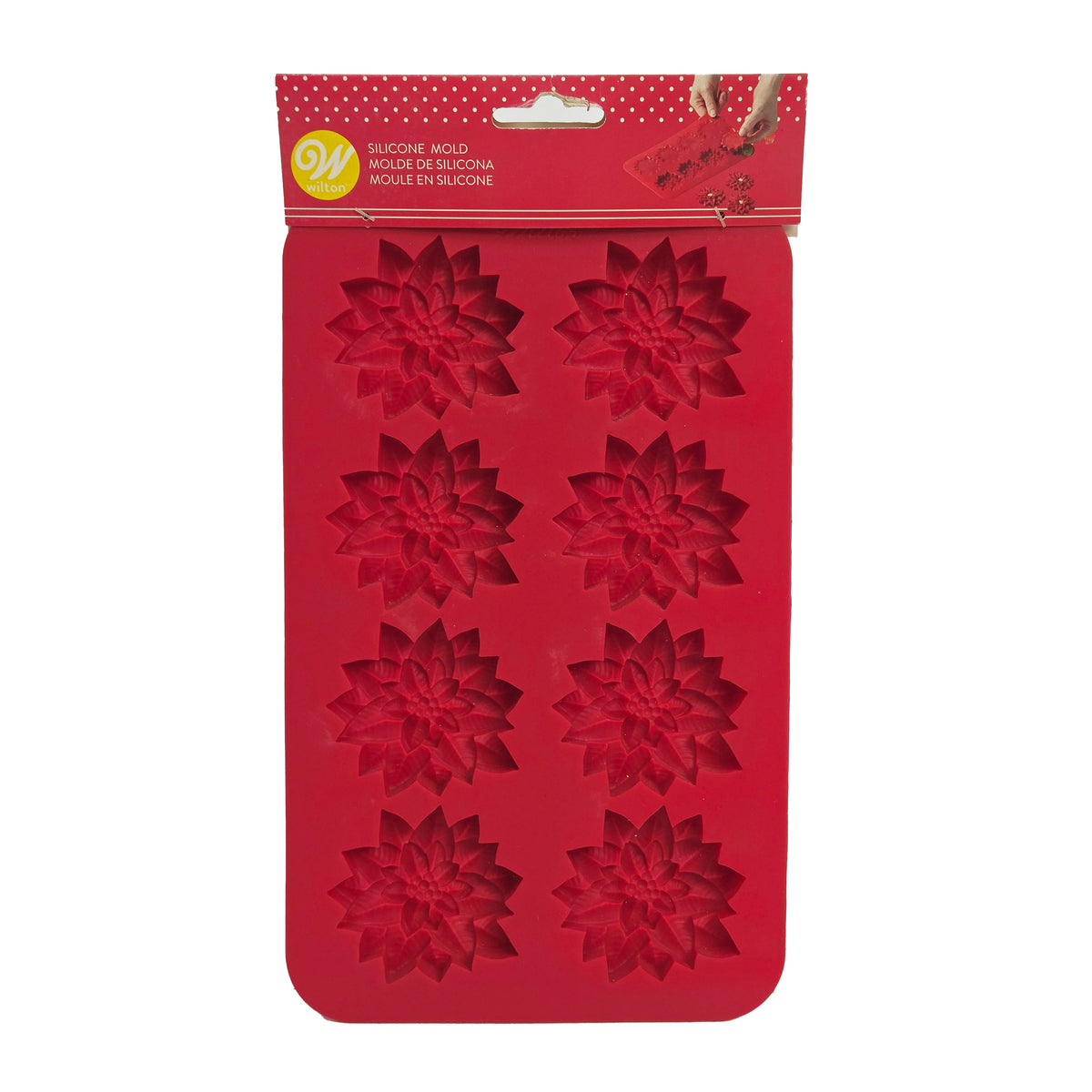 POINSETTIA SILICONE MOLD – 8 CAVITIES (#100407)