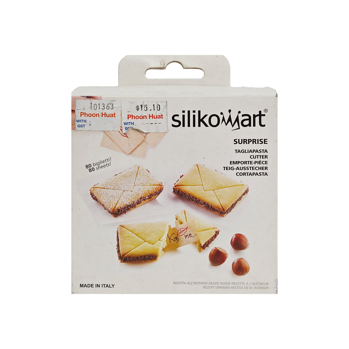 SURPRISE ENVELOPE COOKIE CUTTER SET 1 CUTTER AND 80 PAPER SHEETS (#101363)