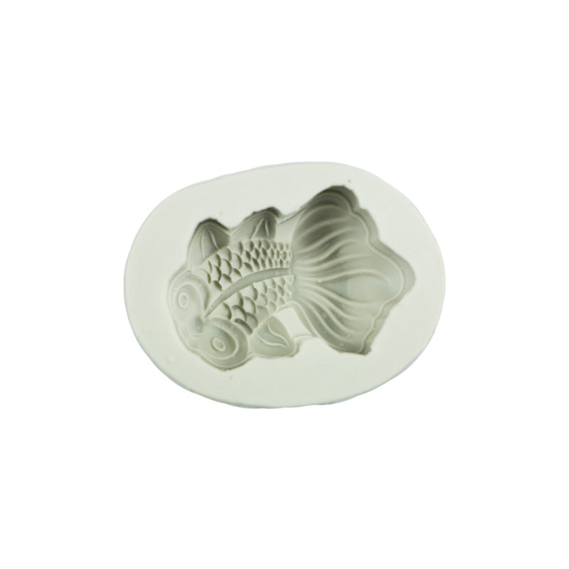 gold fish mooncake silicon mould 72g (#102129)