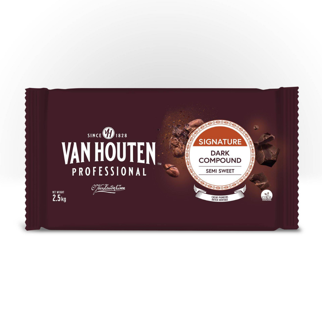 CHOC DARK COMPOUND BLK SEMI SWEET 2.5KG (#102505)