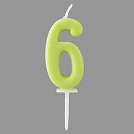pastel number candle 6/tomiz (#103212)