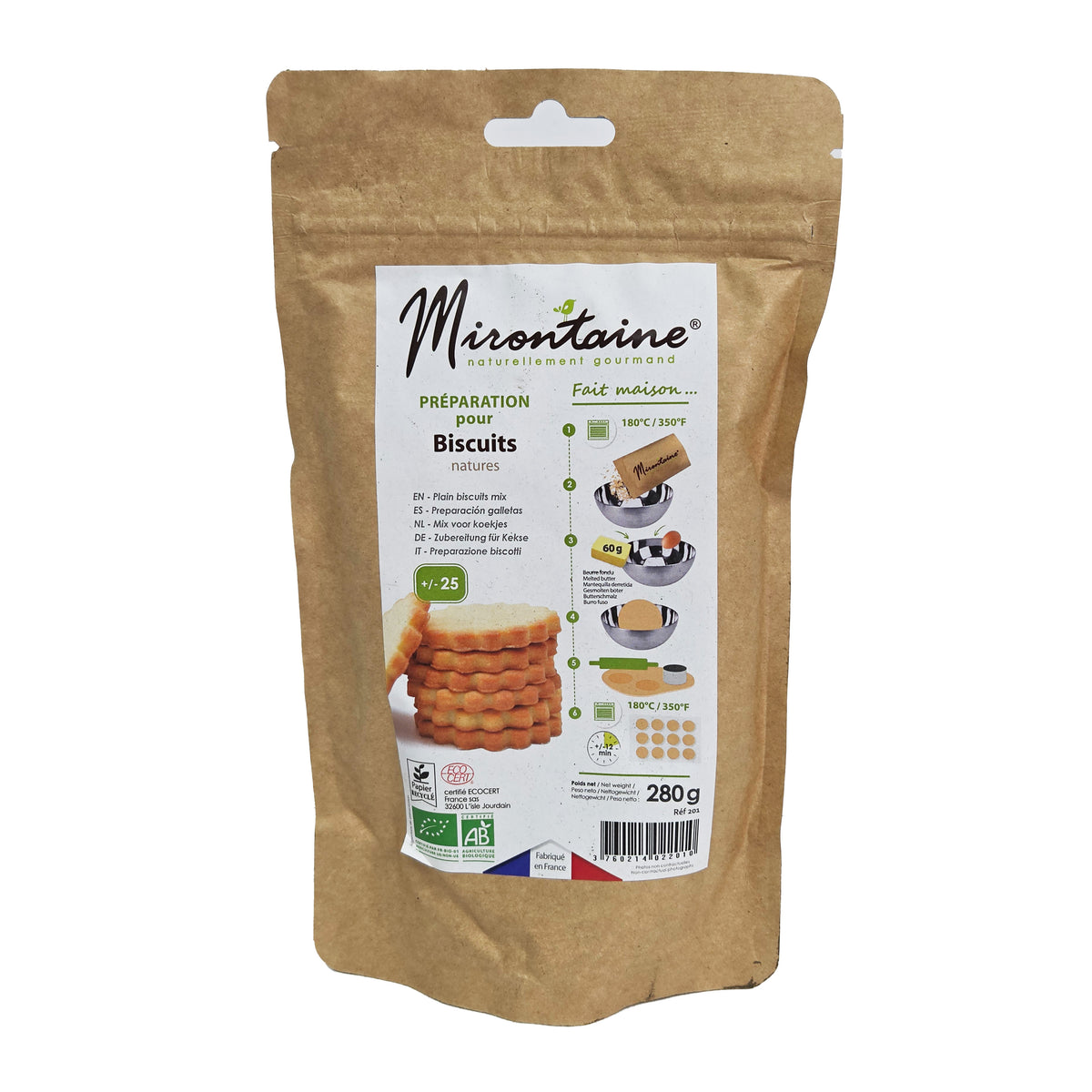 NATURAL BISCUIT ORGANIC PREMIX 280G (#104039)