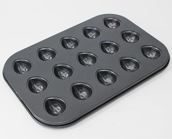 walnut shaped mould non-stick 15cav (#104485)