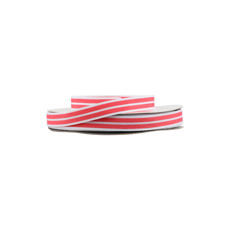 ribbon strip white pink 13mmx25m (#105050)