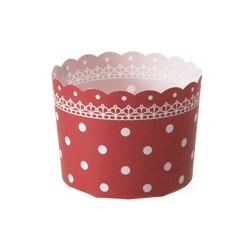 muffin cup (dotted red) 10pc (#105741)