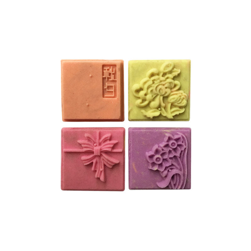mooncake pressed mould square autumn 30g 4pc (#106808)
