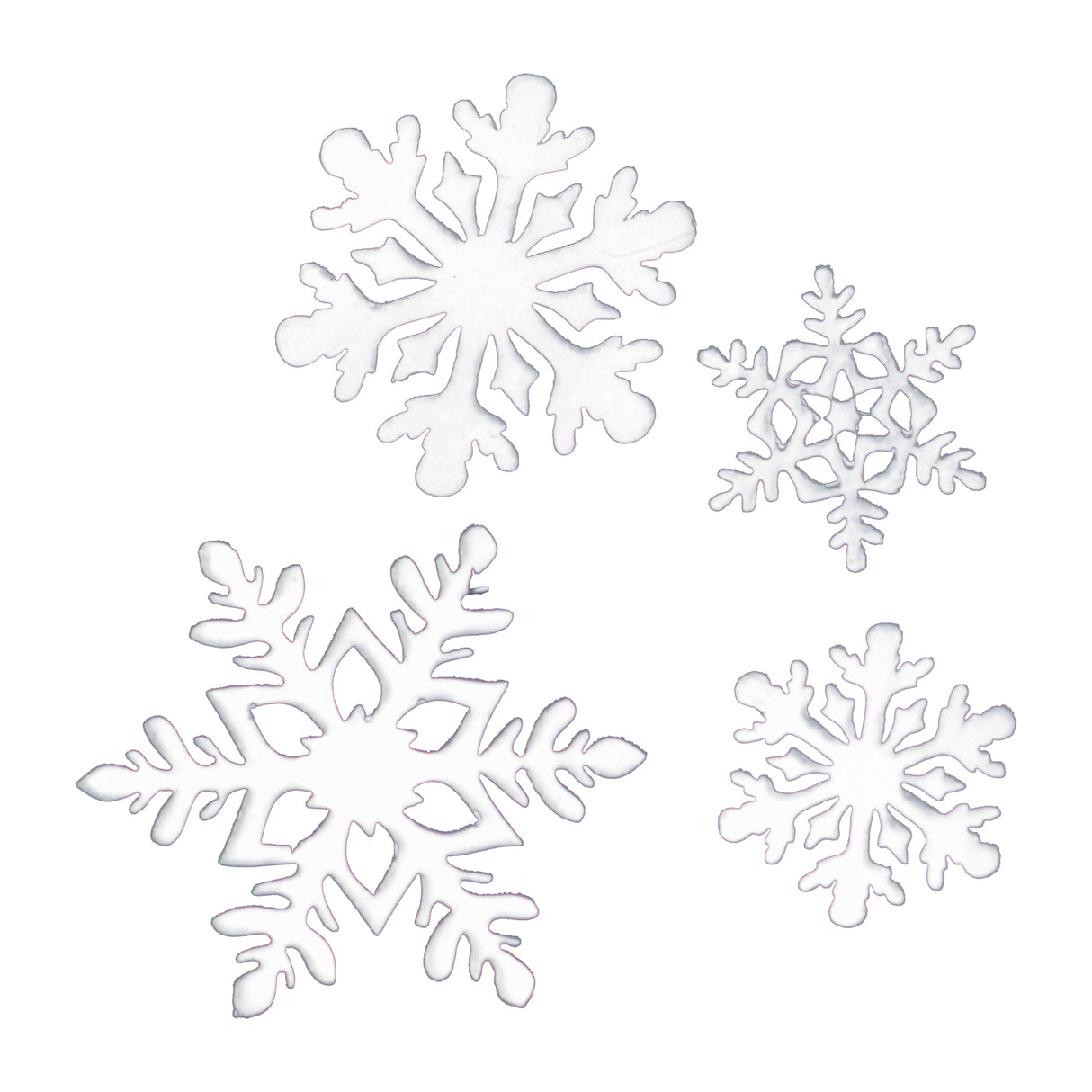 arcylic decor pick snowflakes 4pc (#107247)
