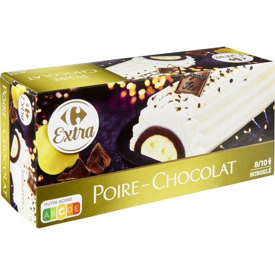 Buche glacee Poire, chocolat