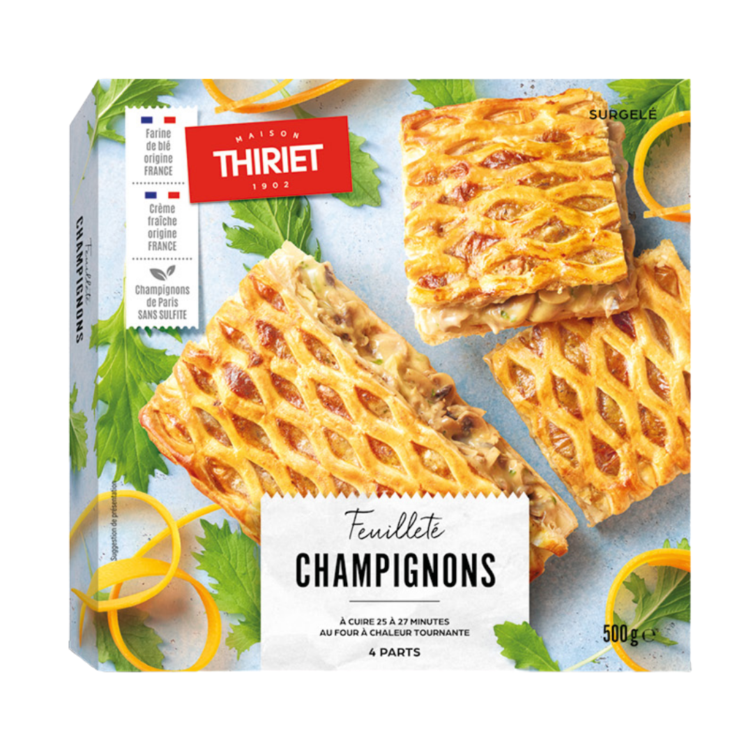 SAVOURY PUFF PASTRY TART MUSHROOM 500G 4 PORTIONS (#110881)