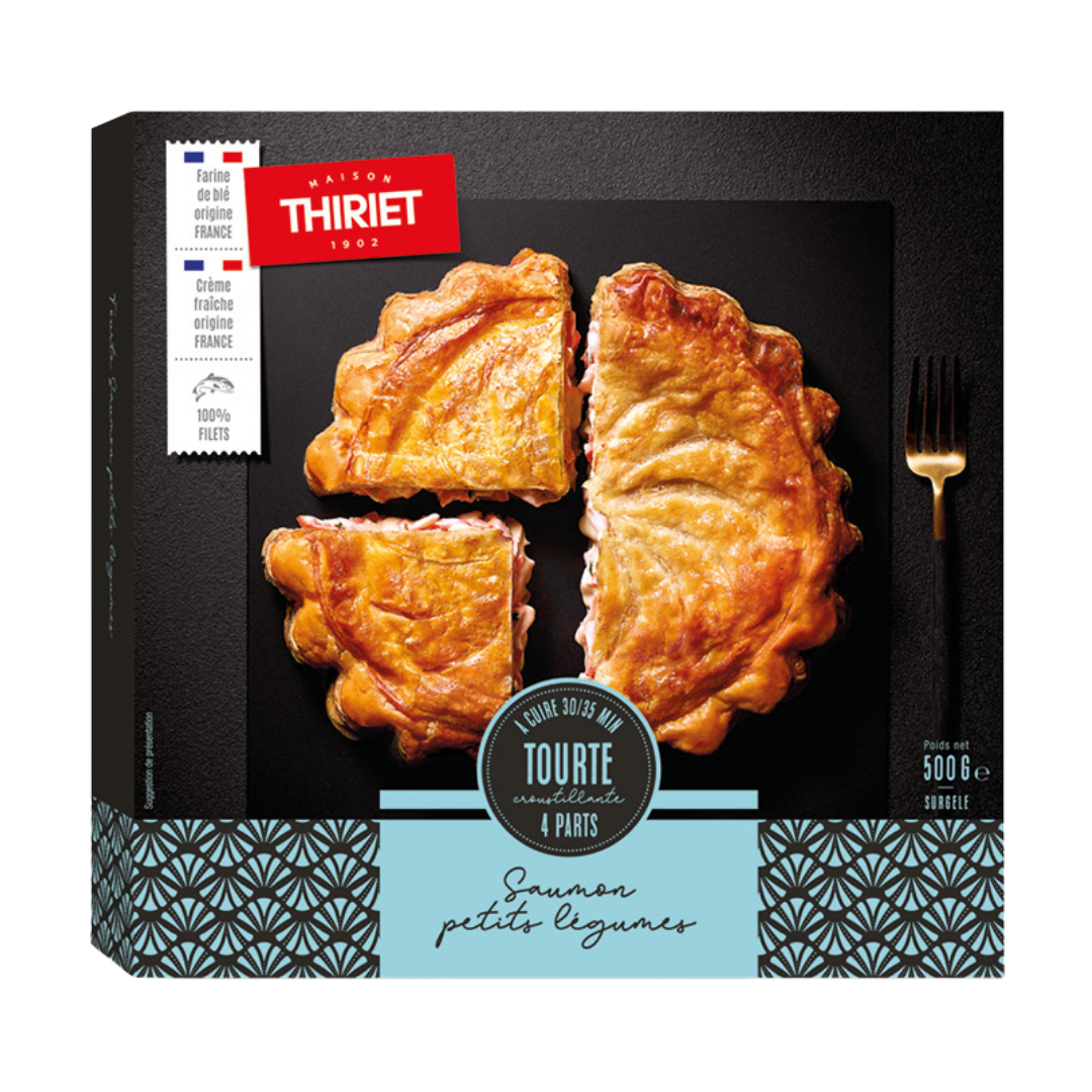 SAVOURY PIE WITH SALMON & VEGETABLES 500G 4 PORTIONS (#113062)