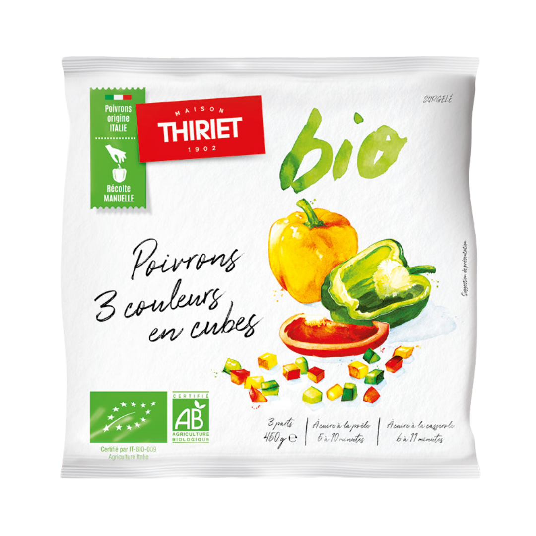 DICED BELL PEPPERS (3 COLORS) 450G 3 PORTIONS (#113105)