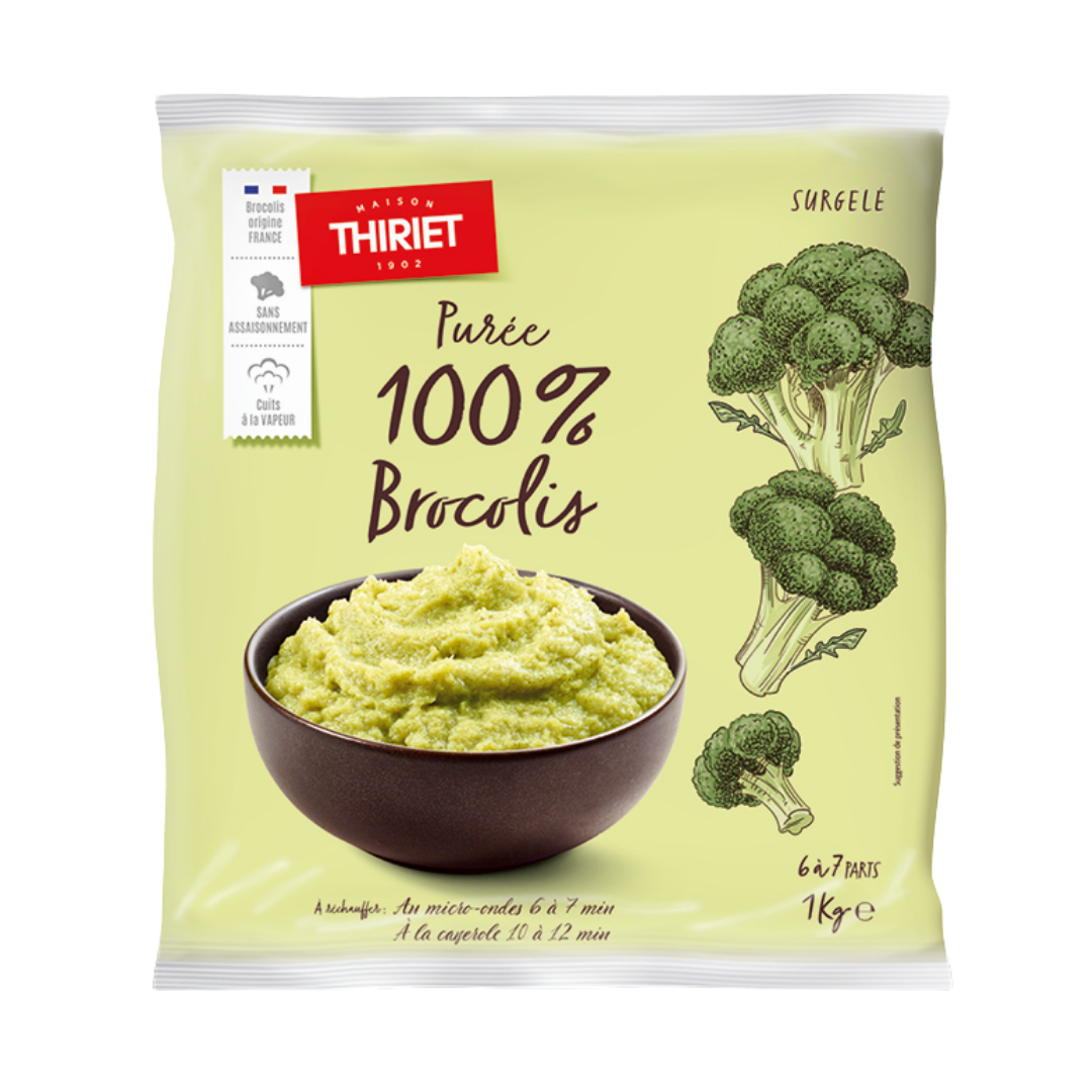 BROCCOLI PUR√ÂE 1KG 6‚ÄÌ7 PORTIONS (#113136)