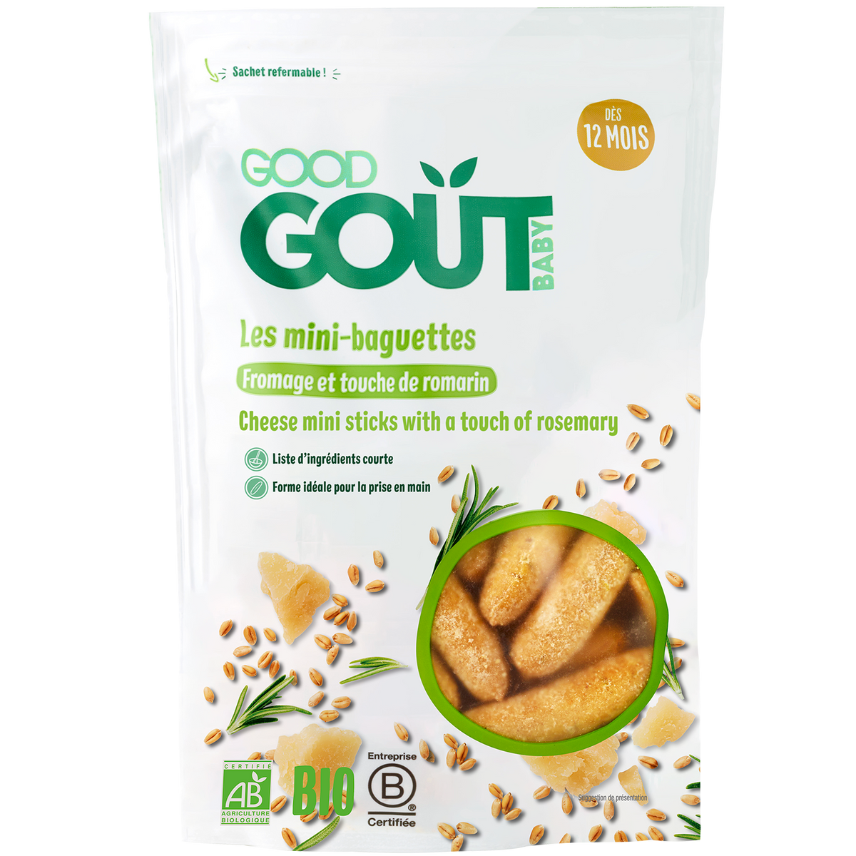 CHEESE ROSEMARY MINI BAGUETTES 70G (#121401)