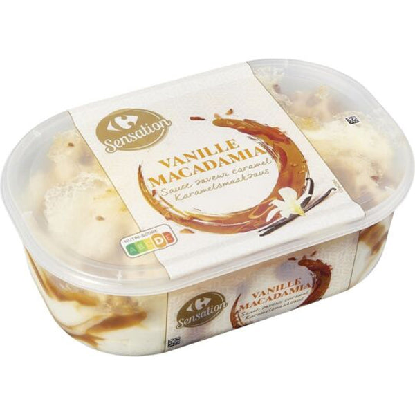 Glace Vanille Et Macadamia Saveur Caramel