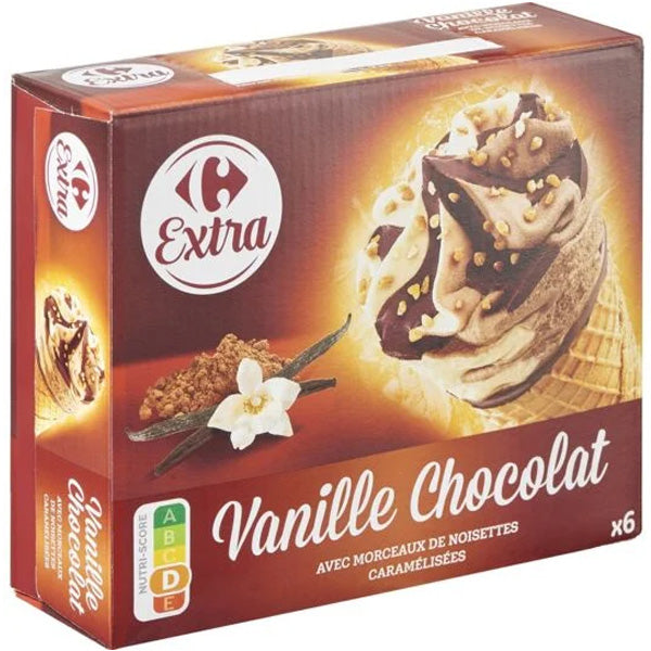 Glaces Cones Vanille Chocolat