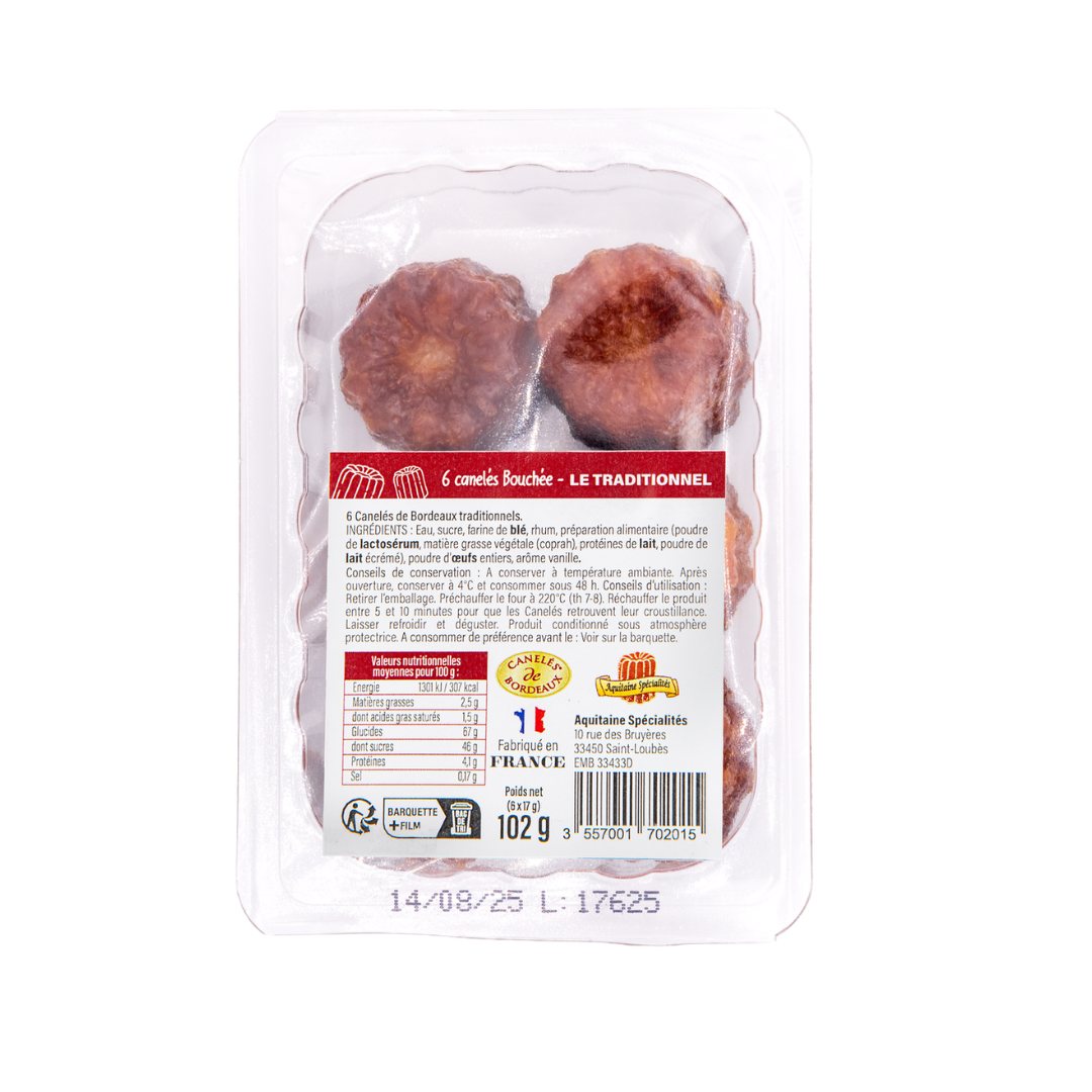 FROZEN CANELES PASTRY 6X17G (#128258)