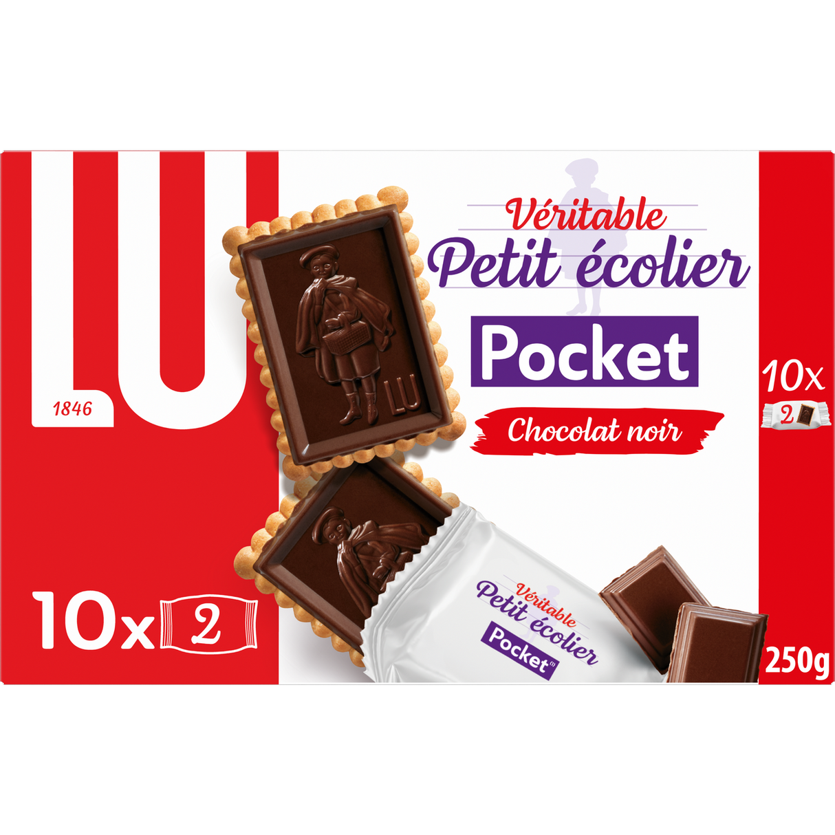 DARK CHOCO POCKT PETIT ECOLIER 250G (#128395)