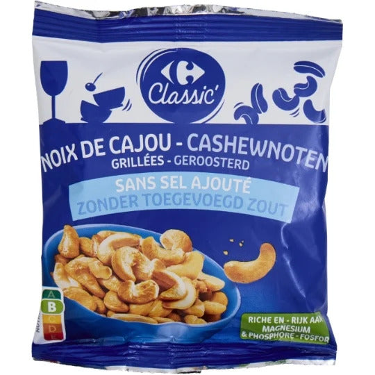 UNSALTED ROASTED CASHEW NUTS 125G (#128452)