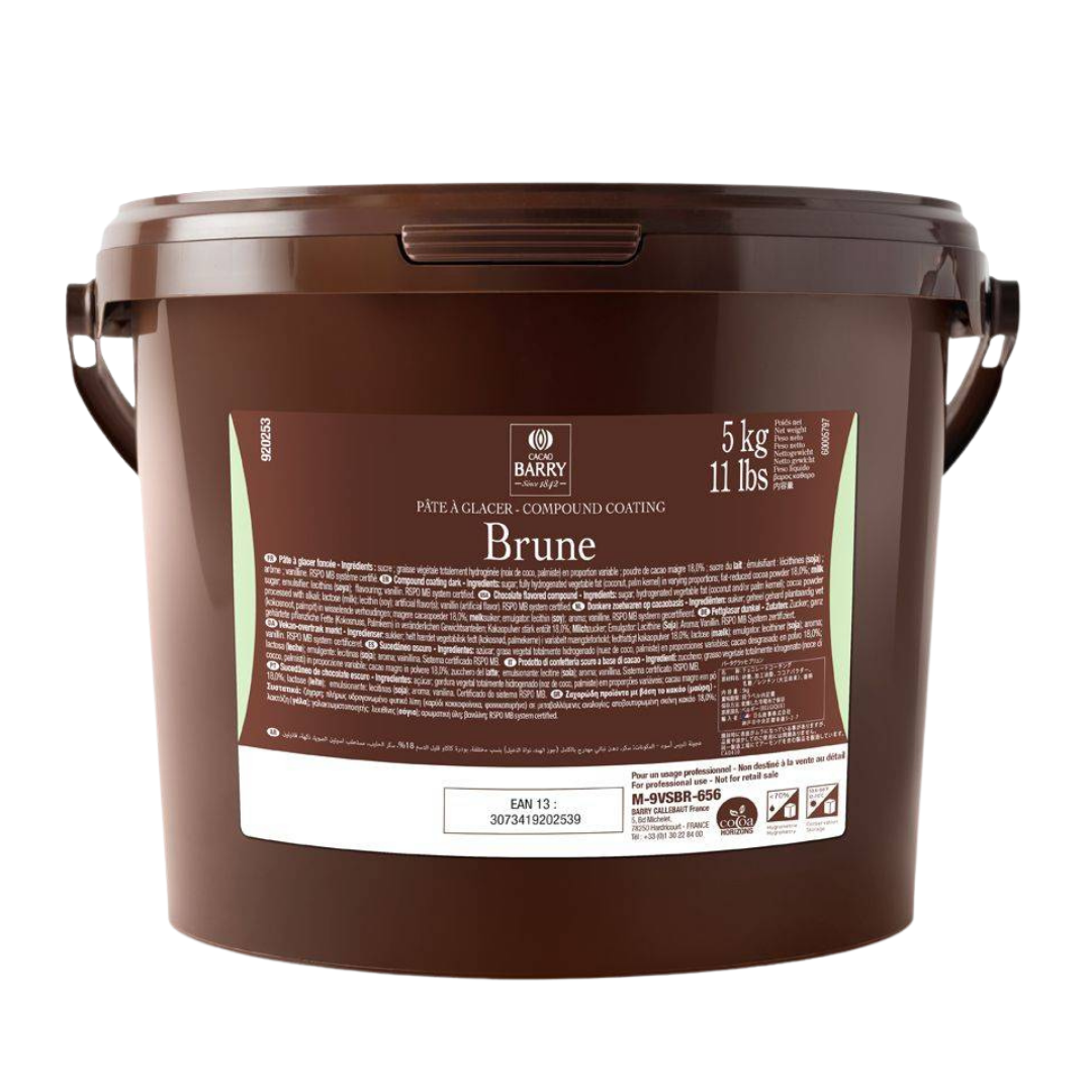 DARK COMP COATING PATE A GLACER BRUNE 5KG/CACAO BARRY (#128751)