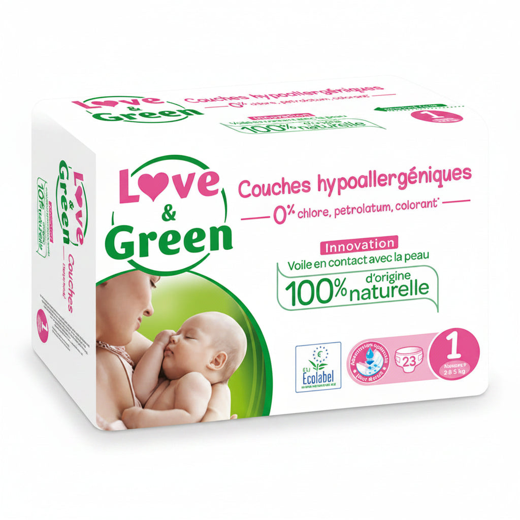 Couches hypoallergeniques T1 (2 a 5kg)