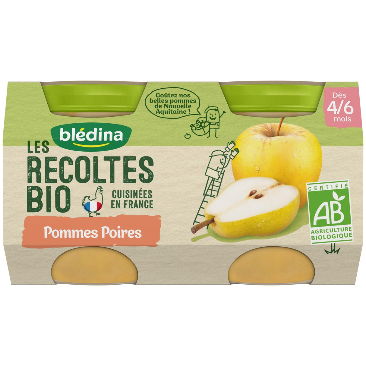 Compotes Bebe Bio Pommes Poires