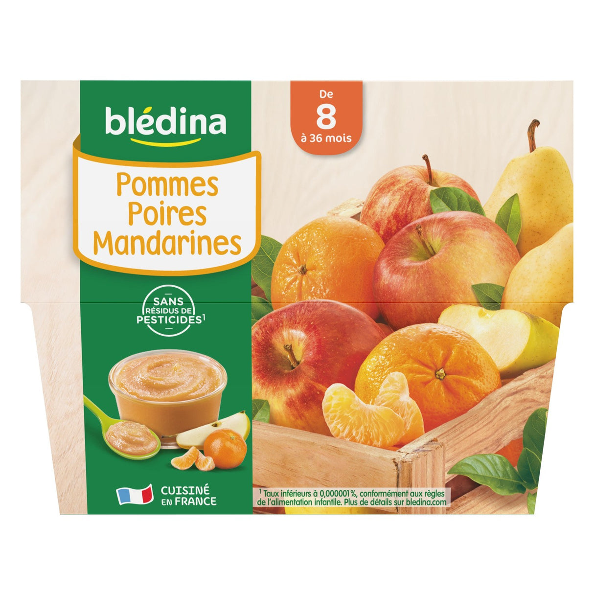 Pomme Poires Mandarines Compotes Bebe