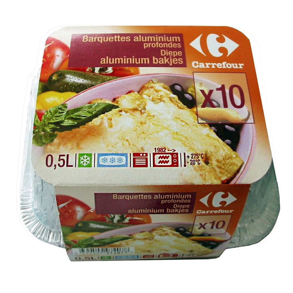 Barquettes Aluminium Profondes 0,5 L