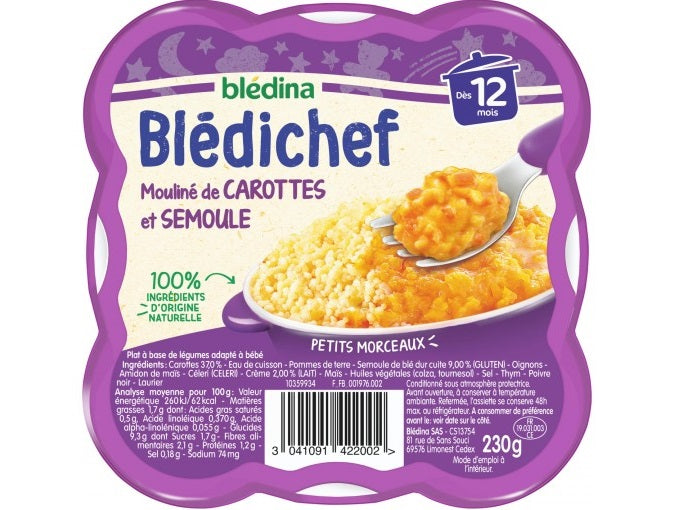 Mouline De Carottes Et Semoule Bledichef
