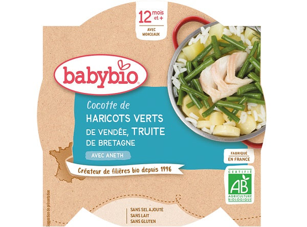 Cocotte Haricots Verts De Vendee Et Truite De Bretagne Bio