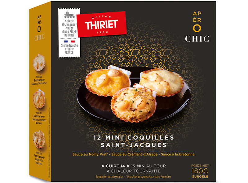 12 Mini Coquilles Saint-Jacques Aperitives