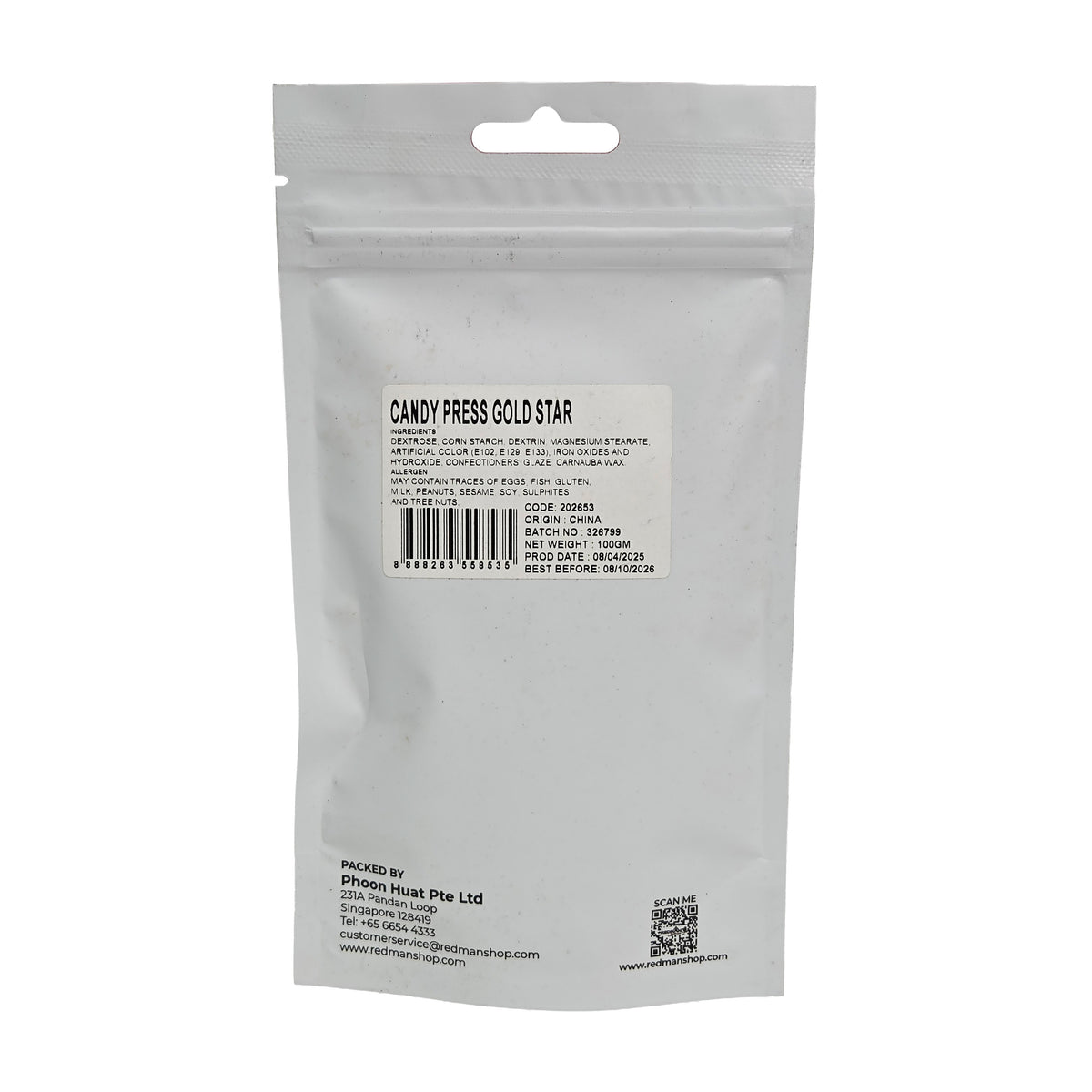 GOLD STAR PRESSED CANDY SPRINKLES 100G (#202653)