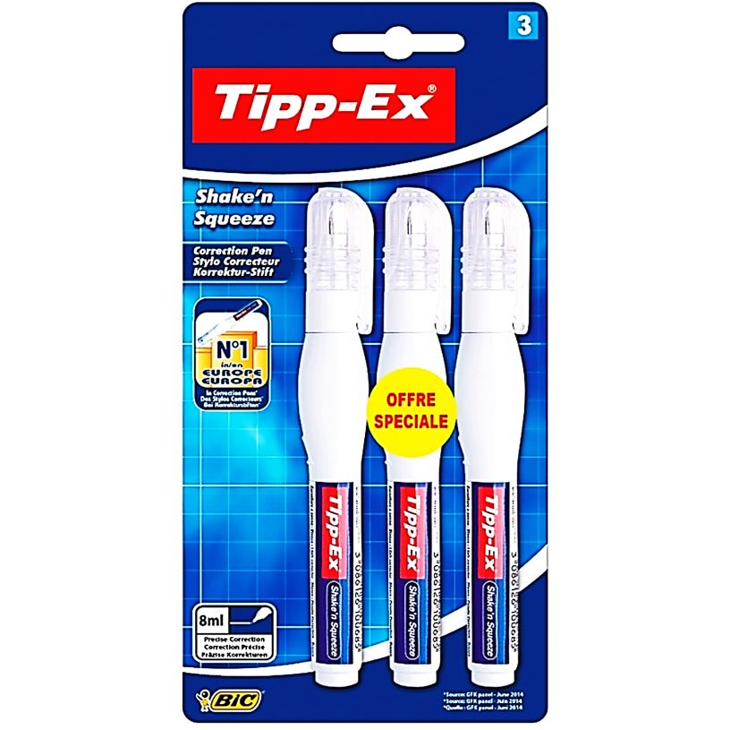 3 Stylos Correcteur Shake Nsqueeze 8Ml