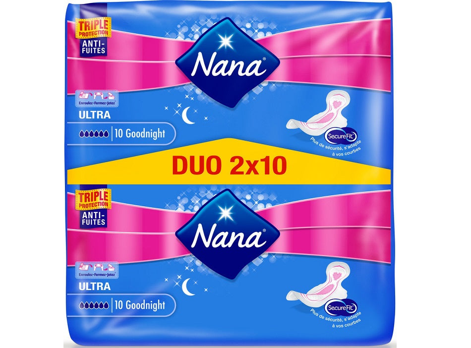 Serviettes hygieniques avec ailettes good night ultra