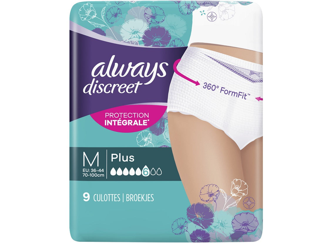 Culottes pour fuites urinaires discreet plus, taille M