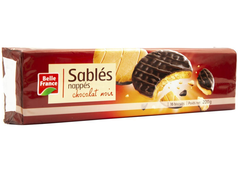 Biscuits Sables Nappes Au Chocolat Noir