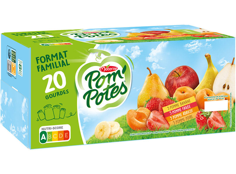 Pompotes En Gourde Assortiment De Compotes