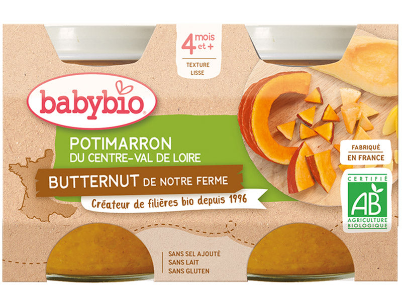 Petits Pots De Potimarron Et Courge Butternut Bio