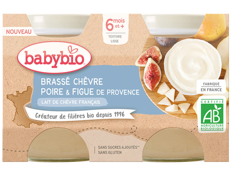 Petits Pots De Brasse Chevre Poire Figue Bio