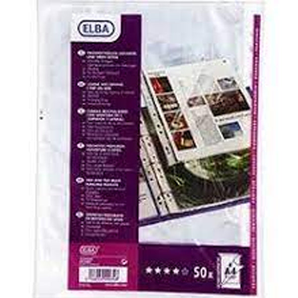50 Pochettes Plastiques Perforees A4