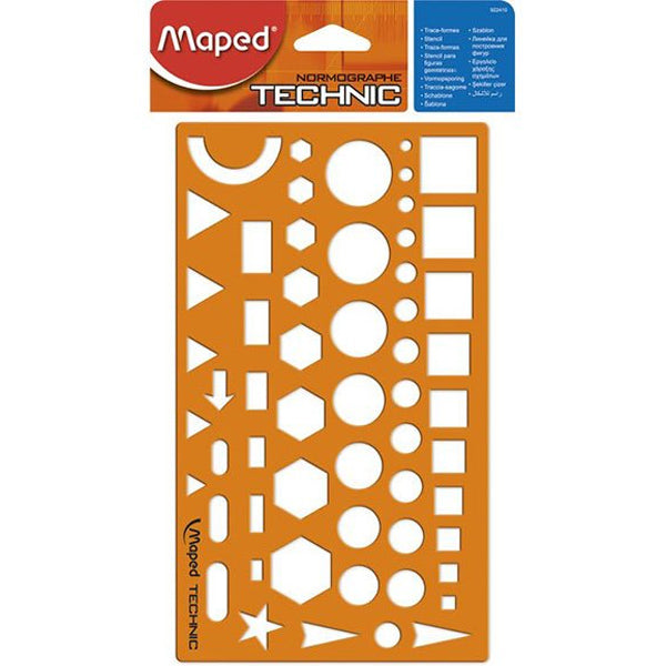 Normographe Pochoir Orange