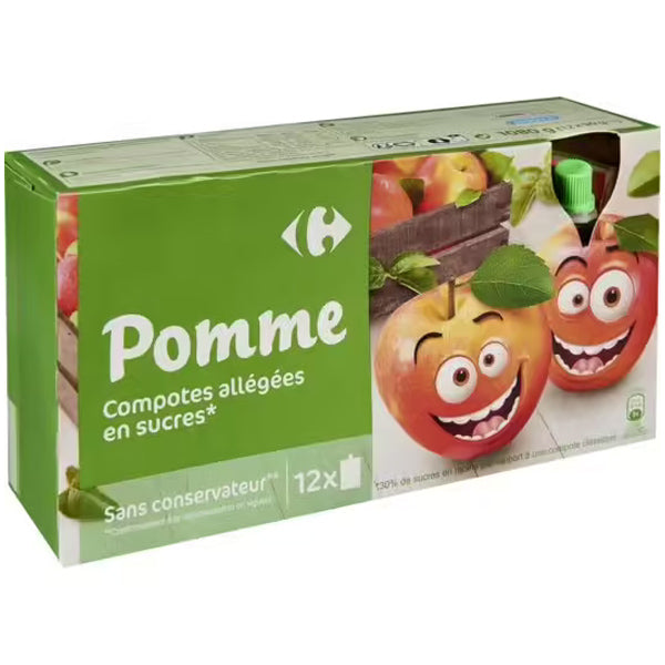 Compote De Pomme En Gourde Allegee En Sucres