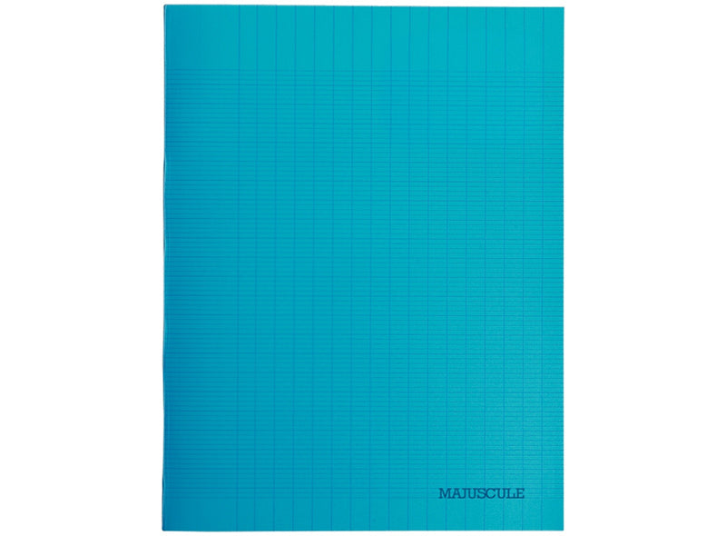Cahier Bleu Piqure Seyes 96 Pages, Couverture Polypropylene 17X22 Cm