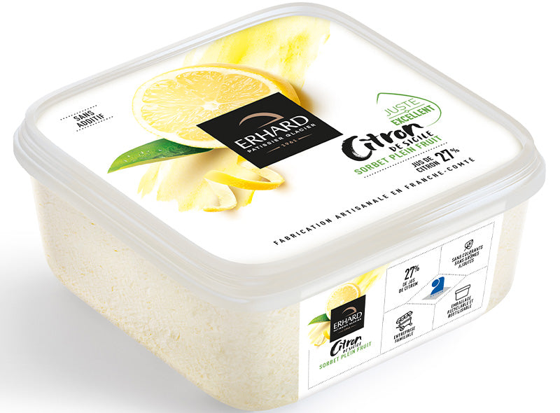 Sorbet Plein Fruit Au Citron De Sicile