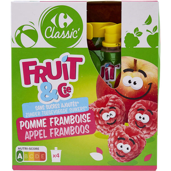 Gourdes Compote Pomme Framboise Sans Sucre Ajoutes