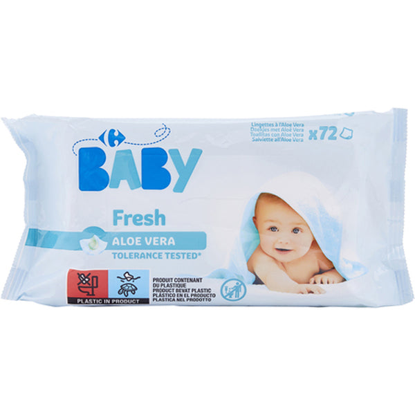 Lingettes Bebe Fresh Aloe Vera