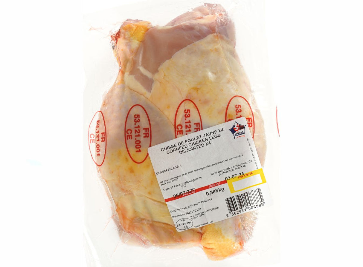 Cuisses De Poulet Jaune Nourri Au Mais