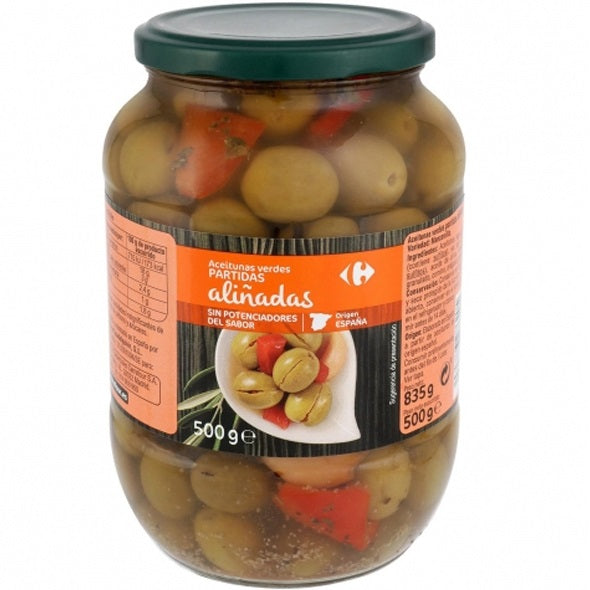 Aceitunas Verdes Manzanilla Partidas Y Alinadas Olives Cocktail Vertes Manzanilla