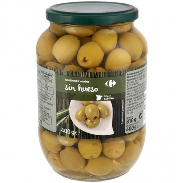 Aceitunas Verdes Manzanilla Sin Hueso Olives Vertes Manzanilla Denoyautees